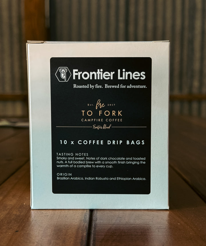 Fire to Fork Campfire Coffee - Pour Over Coffee Bags - 10 Pack