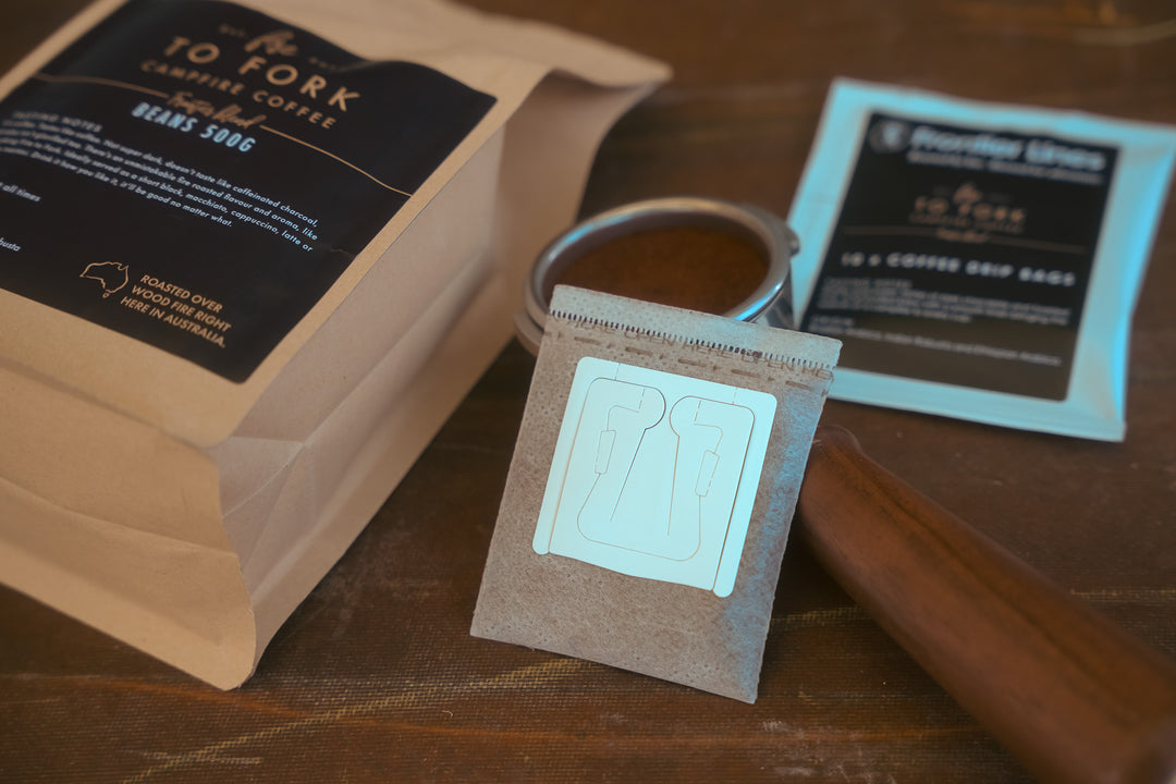 Fire to Fork Campfire Coffee - Pour Over Coffee Bags - 10 Pack